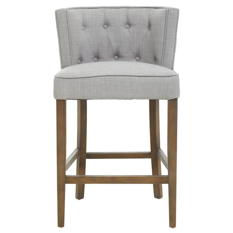 Modern Grey Button Tufted Chair