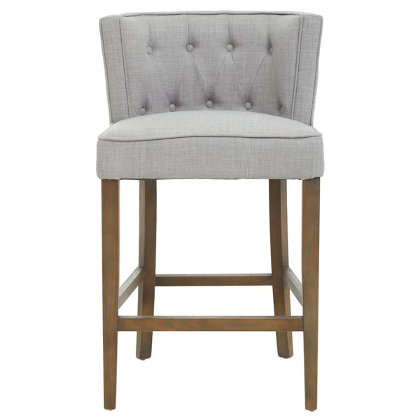 Modern Grey Button Tufted Chair