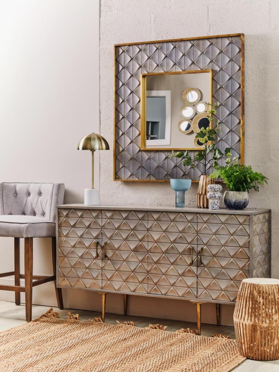 Modern Grey Button Tufted Chair