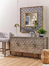 Modern Grey Button Tufted Chair