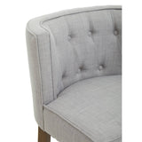Modern Grey Button Tufted Chair