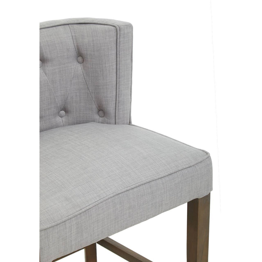 Modern Grey Button Tufted Chair