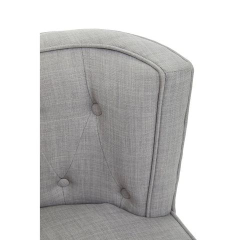 Modern Grey Button Tufted Chair
