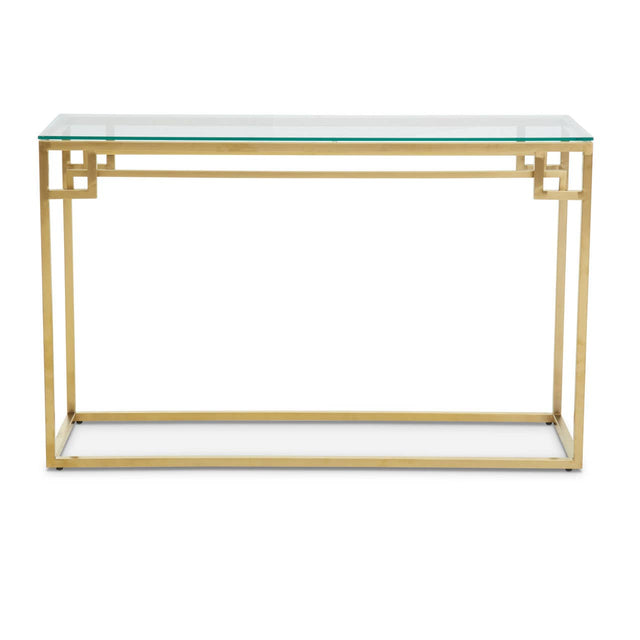 Golden Glass Console Chic Minimalism