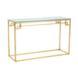 Golden Glass Console Chic Minimalism