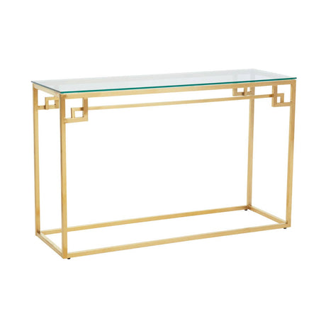 Golden Glass Console Chic Minimalism