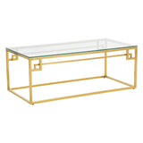 Gold Modern Glass Coffee Table