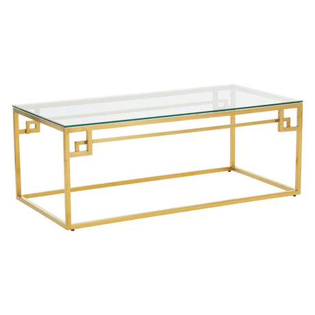 Gold Modern Glass Coffee Table