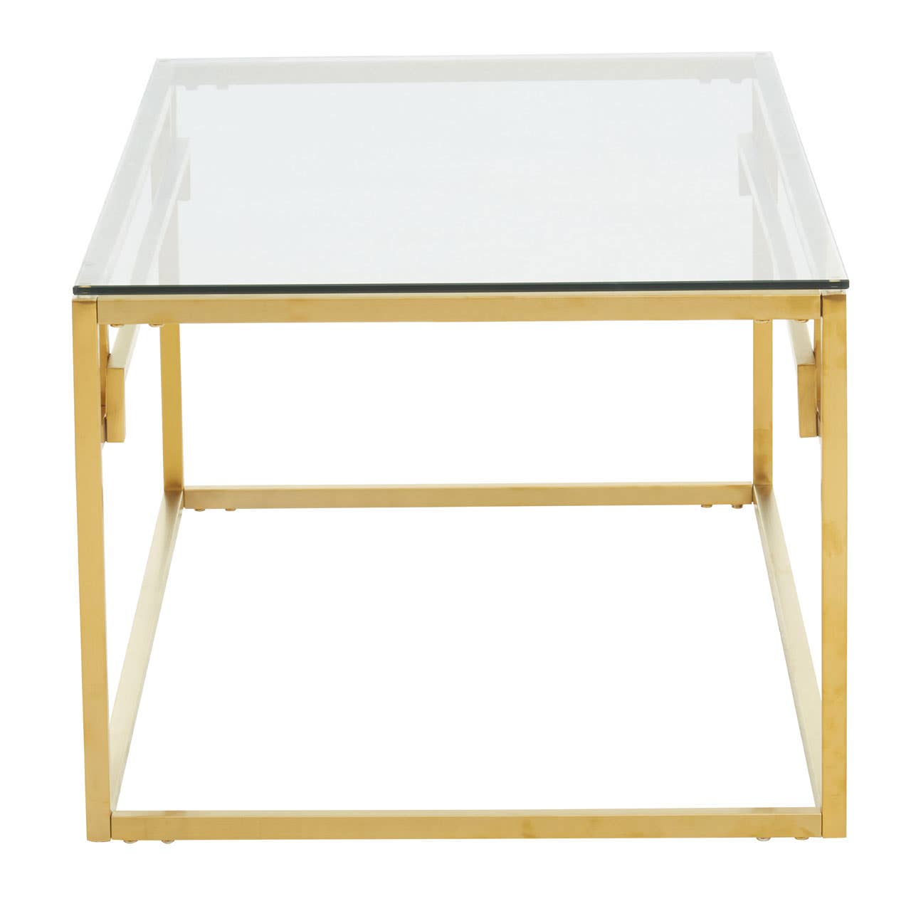 Gold Modern Glass Coffee Table