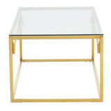 Gold Modern Glass Coffee Table