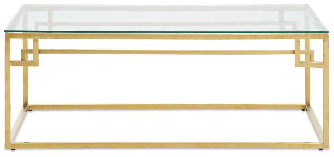 Gold Modern Glass Coffee Table