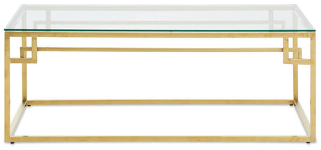Gold Modern Glass Coffee Table