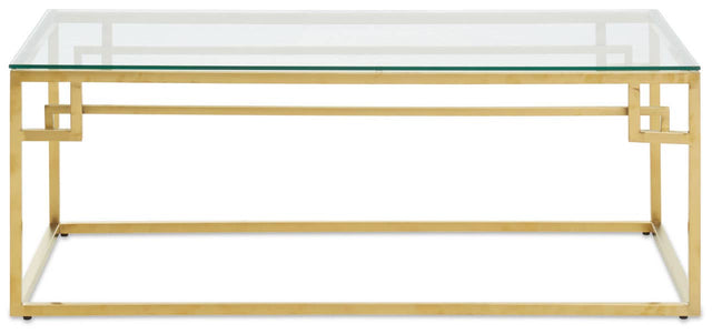 Gold Modern Glass Coffee Table