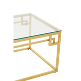 Gold Modern Glass Coffee Table