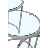 Graceful Silver Nesting Tables