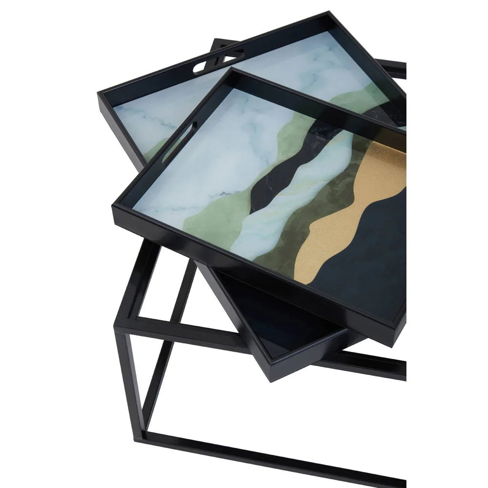 Marble Tray Top Nested Tables