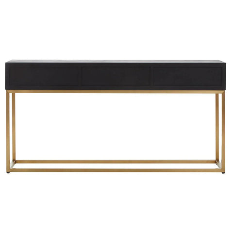 Luxury Oak Brass Console