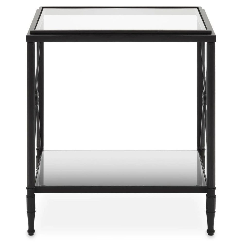 Monochrome Glass Side Table