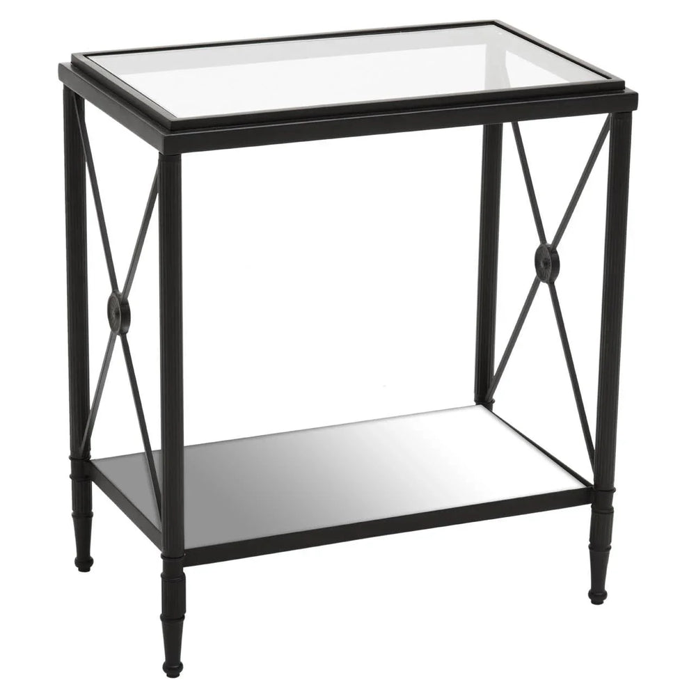 Monochrome Glass Side Table