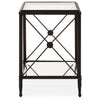 Square Black Glass Side Table