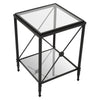 Square Black Glass Side Table