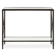 **Modern Black Metal Glass Table**