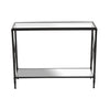 **Modern Black Metal Glass Table**