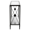 **Modern Black Metal Glass Table**