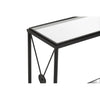 **Modern Black Metal Glass Table**