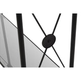 **Modern Black Metal Glass Table**