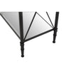 **Modern Black Metal Glass Table**