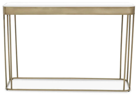 Golden Lines Mirrored Console Elegance