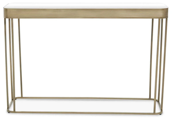 Golden Lines Mirrored Console Elegance