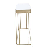 Golden Lines Mirrored Console Elegance