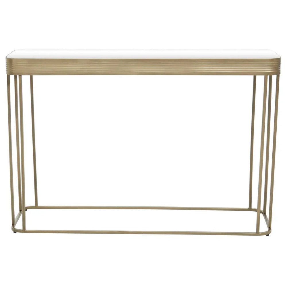 Golden Lines Mirrored Console Elegance