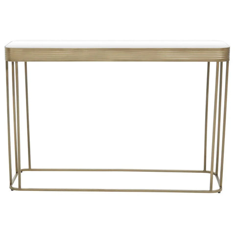Golden Lines Mirrored Console Elegance