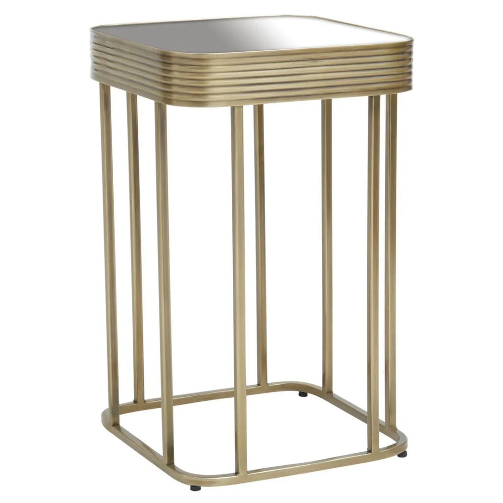 Golden Frame Mirrored Glass Table