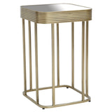 Golden Frame Mirrored Glass Table