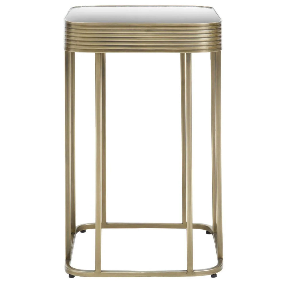 Golden Frame Mirrored Glass Table