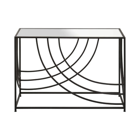 Reflective Industrial Chic Console Table
