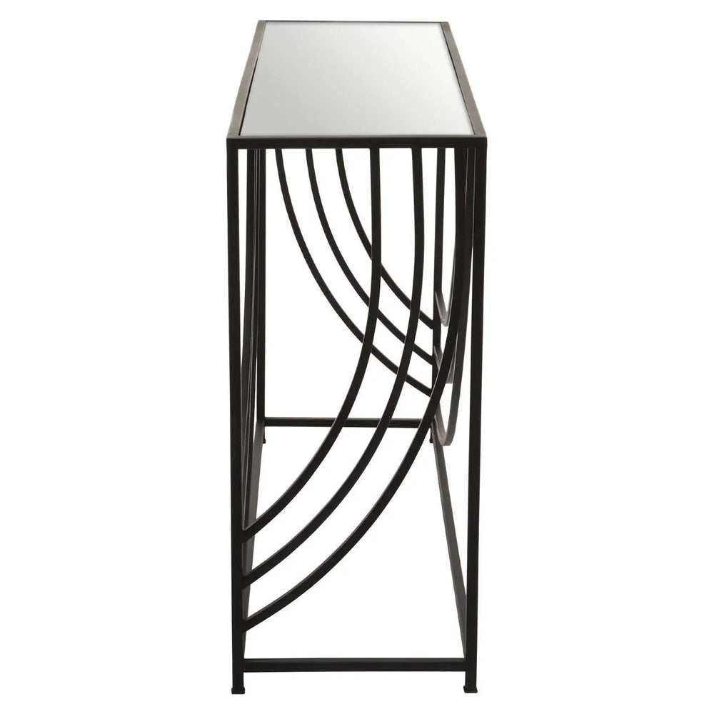 Reflective Industrial Chic Console Table