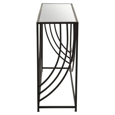 Reflective Industrial Chic Console Table