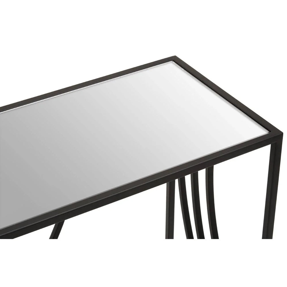 Reflective Industrial Chic Console Table