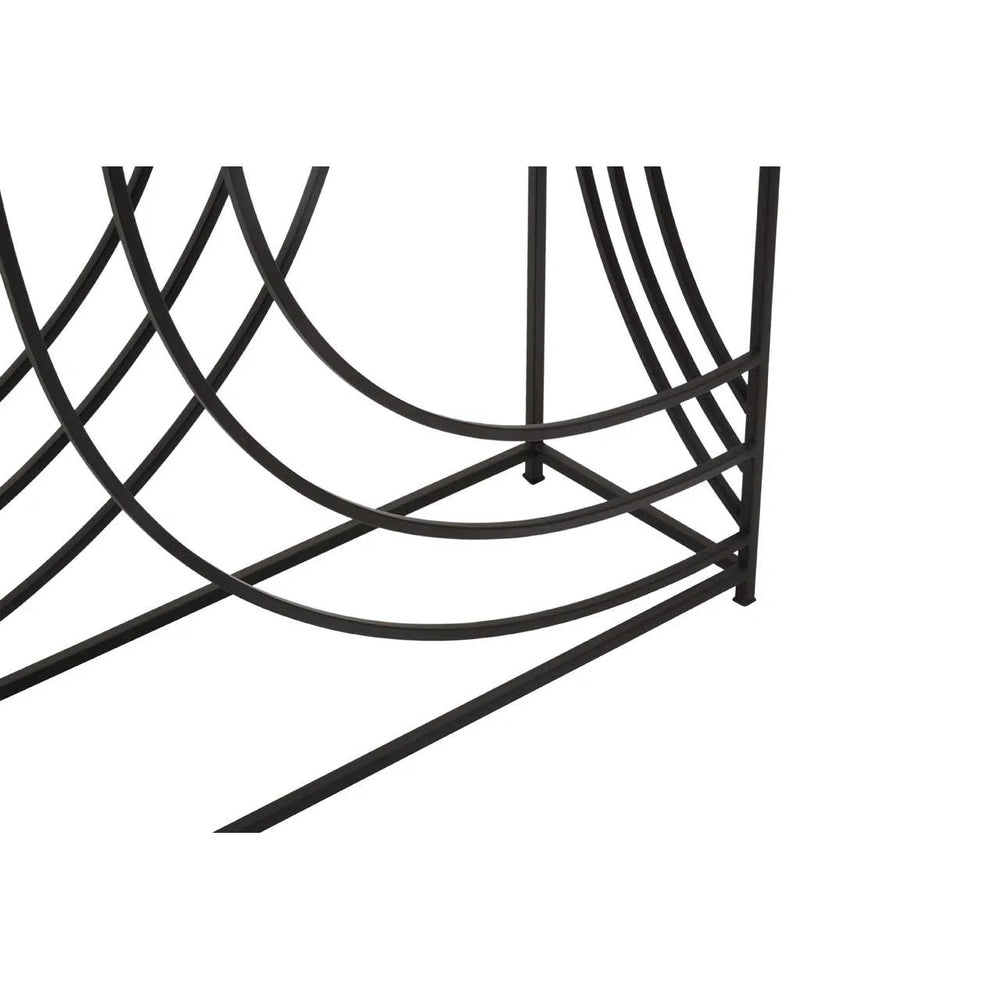 Reflective Industrial Chic Console Table