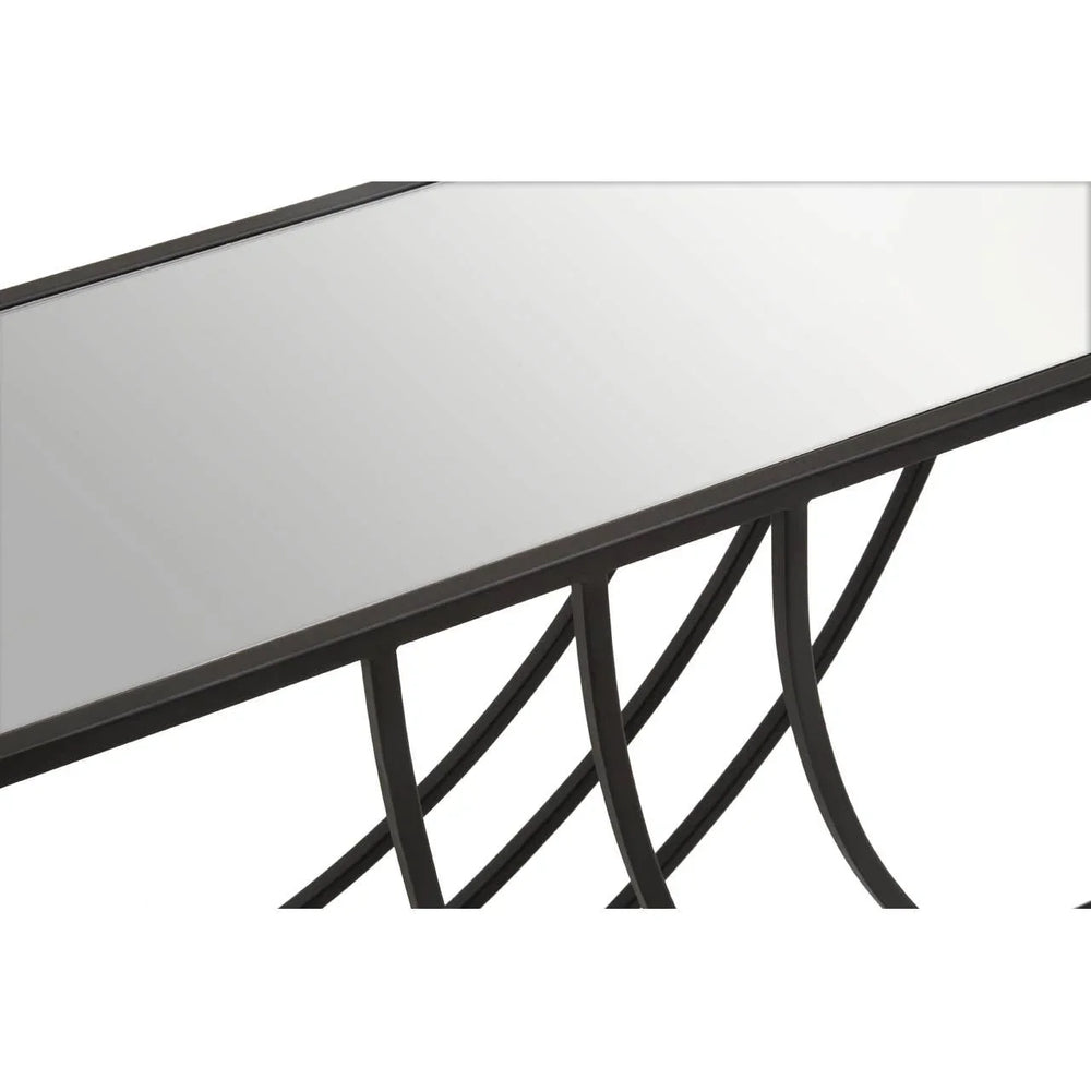 Reflective Industrial Chic Console Table