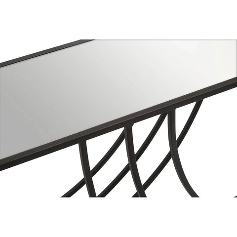 Reflective Industrial Chic Console Table