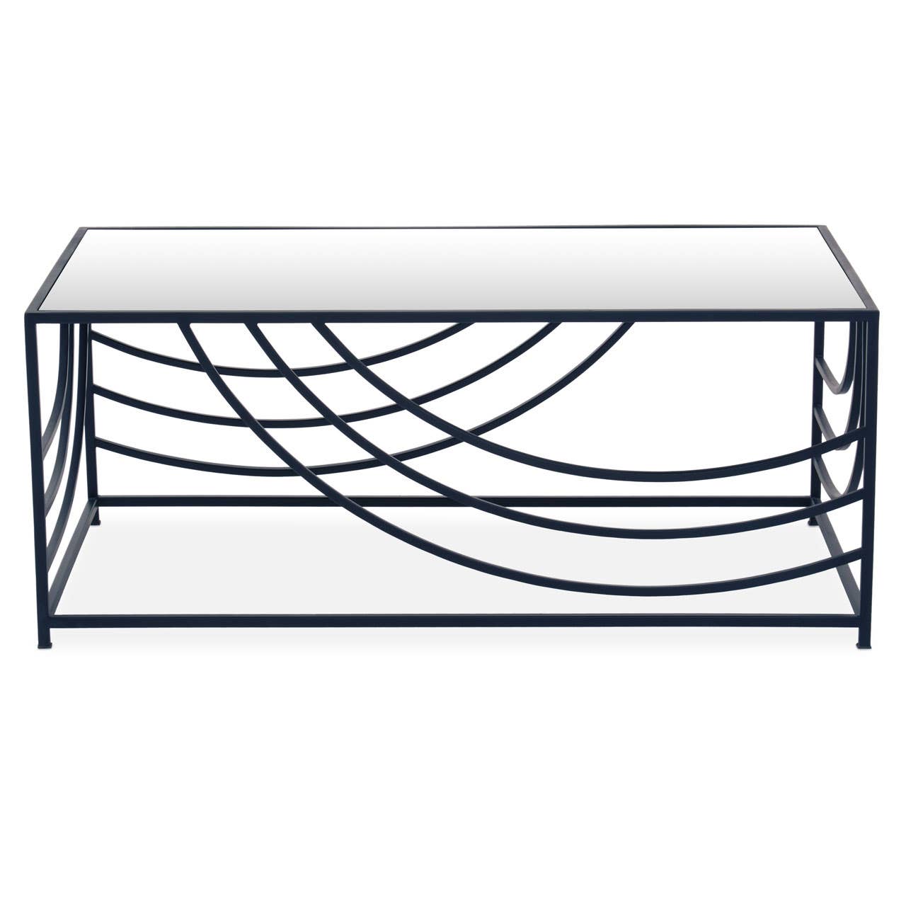 Rustic Chic Mirrored Coffee Table