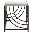 Rustic Mirror Top Side Table