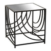 Rustic Mirror Top Side Table