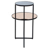 Circular Smoked Mirror Side Table